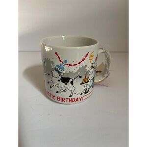 Vintage Russ Cow Birthday Mug with Button